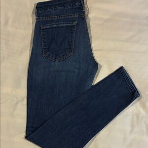 MOTHER Dark Indigo Skinny Jeans